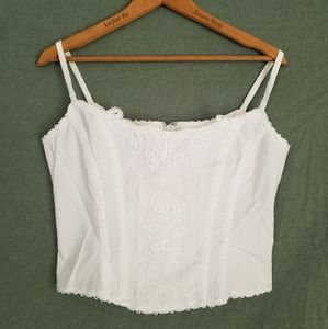 White Jessica McClintock Crop Top